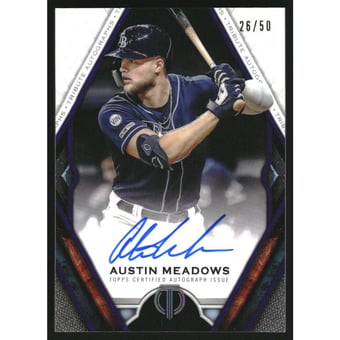 2021 Topps Tribute Autographs Purple #TAAM Austin Meadows