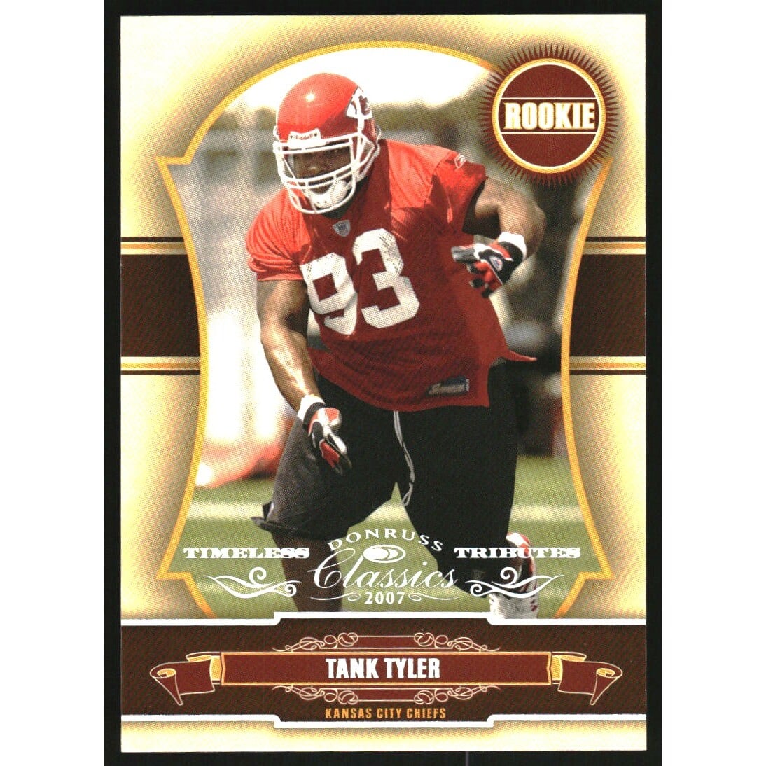2007 Donruss Classics Timeless Tributes Silver #233 DeMarcus Tank Tyler. rookie card picture