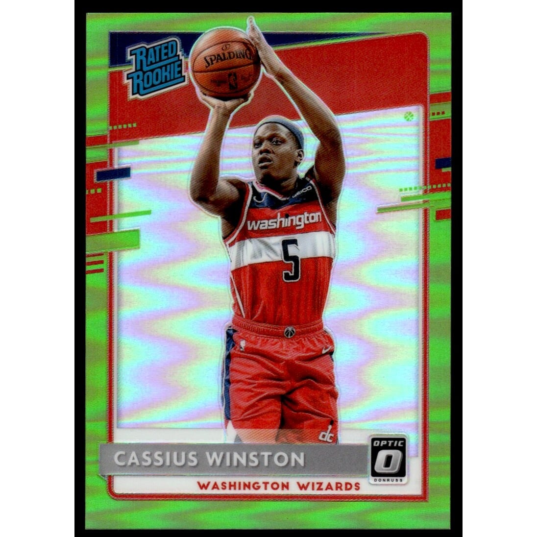 2020-21 Donruss Optic Lime Green #198 Cassius Winston RR. rookie card picture