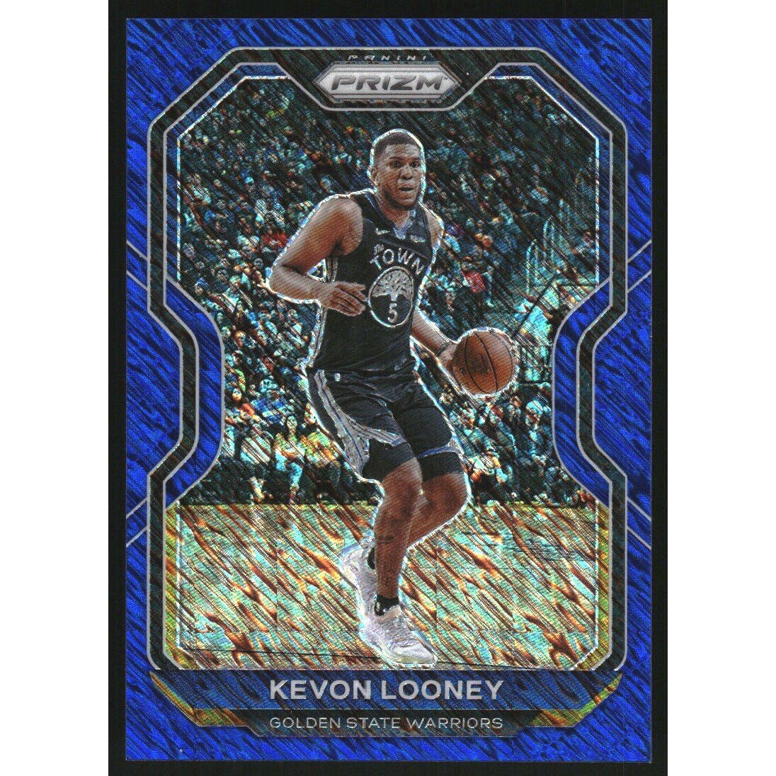 2020-21 Panini Prizm Prizms Blue Shimmer #34 Kevon Looney. rookie card picture