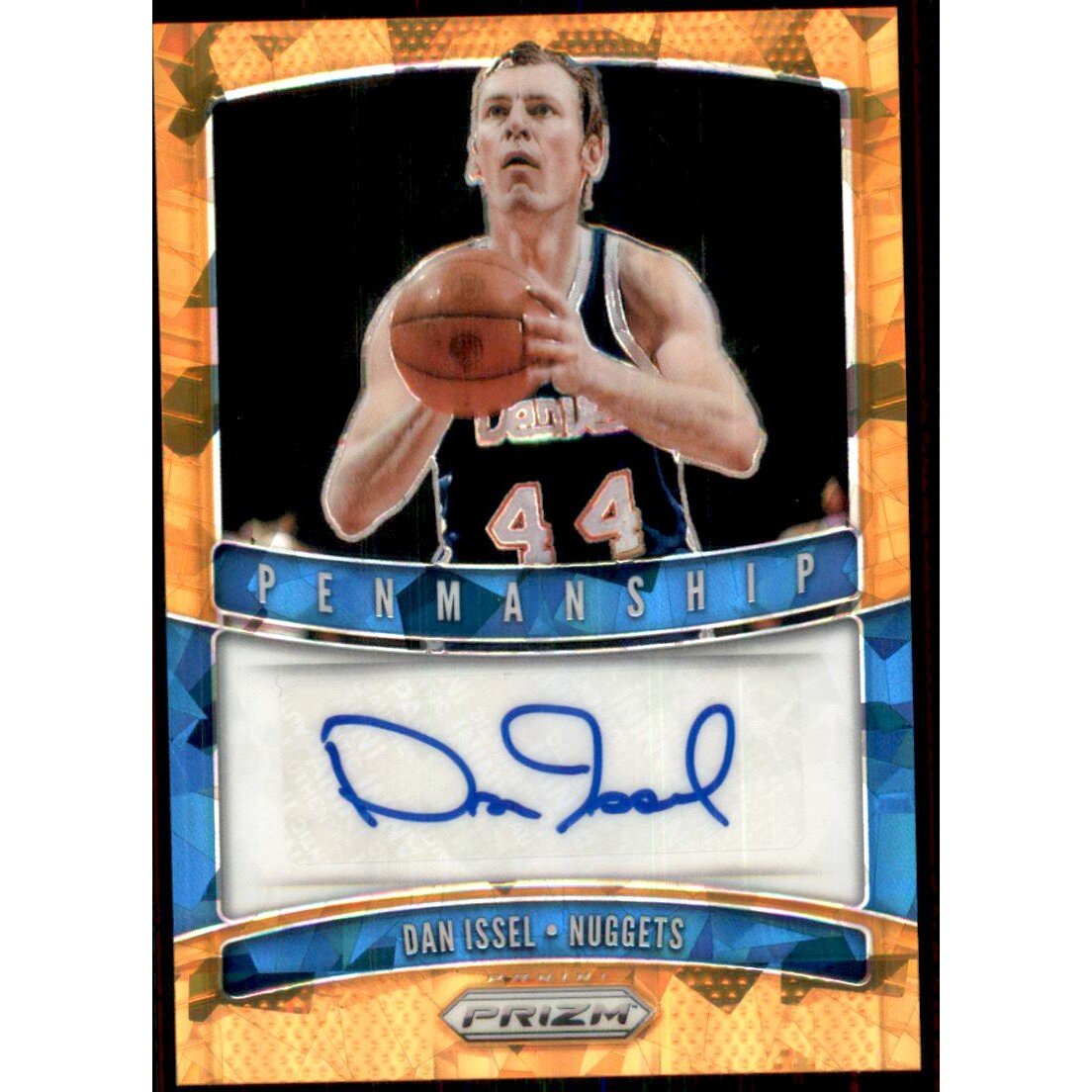 2019-20 Panini Prizm Penmanship Prizms Orange Ice #46 Dan Issel. rookie card picture