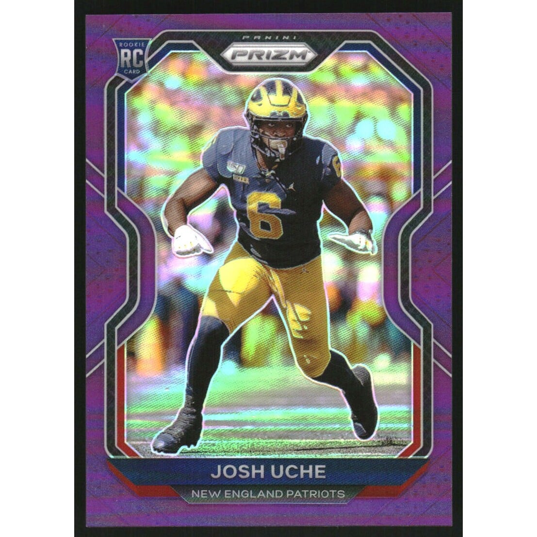 2020 Panini Prizm Prizms Purple #369 Josh Uche. rookie card picture