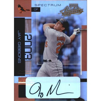 2003 Absolute Memorabilia Spectrum Signatures #114 Jay Gibbons/100