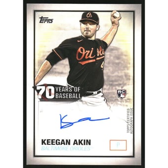 2021 Topps 70 Years of Baseball Autographs #70YAKA Keegan Akin