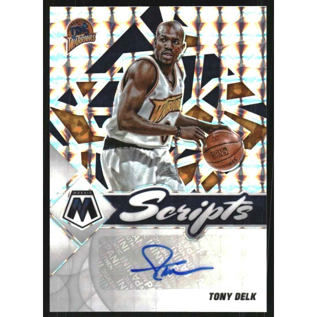 2021-22 Panini Mosaic Scripts #53 Tony Delk. rookie card picture