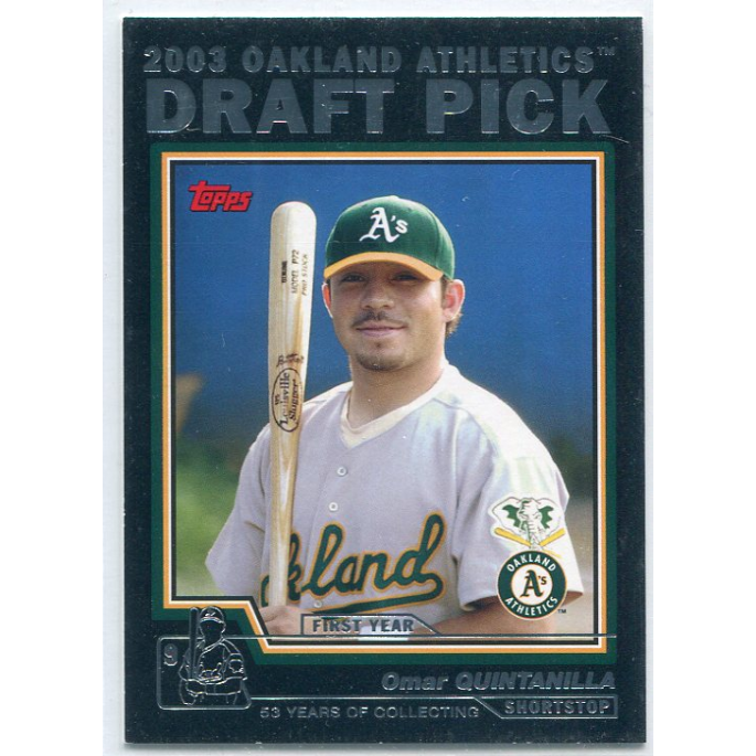 2004 Topps Black #677 Omar Quintanilla DP. rookie card picture