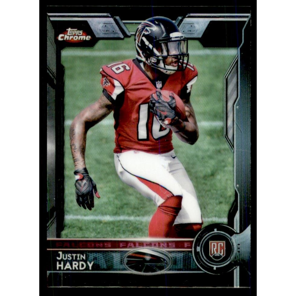 2015 Topps Chrome Mini Black Refractors #149 Justin Hardy. rookie card picture