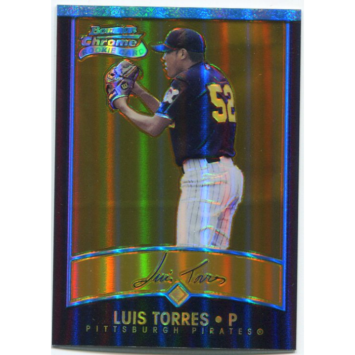 2001 Bowman Chrome Gold Refractors #185 Luis Torres. rookie card picture