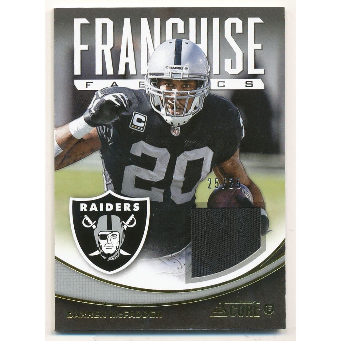2013 Score Franchise Fabrics Prime #FFDM Darren McFadden/25