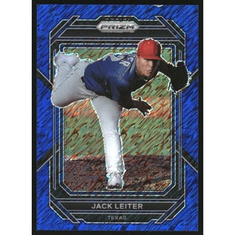 2023 Panini Prizm Prizms Blue Shimmer #15 Jack Leiter