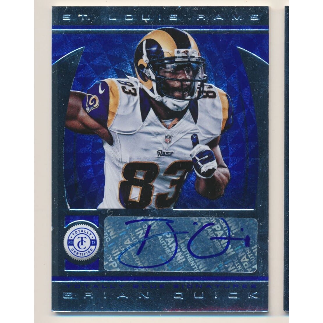 2013 Totally Certified Blue Signatures #107 Brian Quick/25
