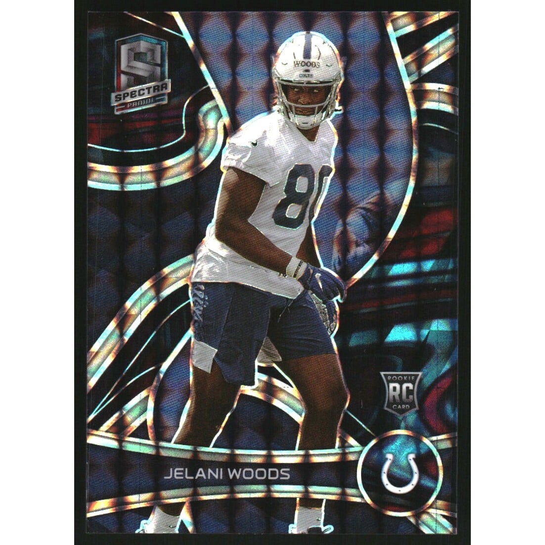2022 Panini Spectra Interstellar #187 Jelani Woods. rookie card picture