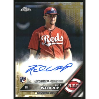 2016 Topps Chrome Rookie Autographs Gold Refractors #RAKW Kyle Waldrop