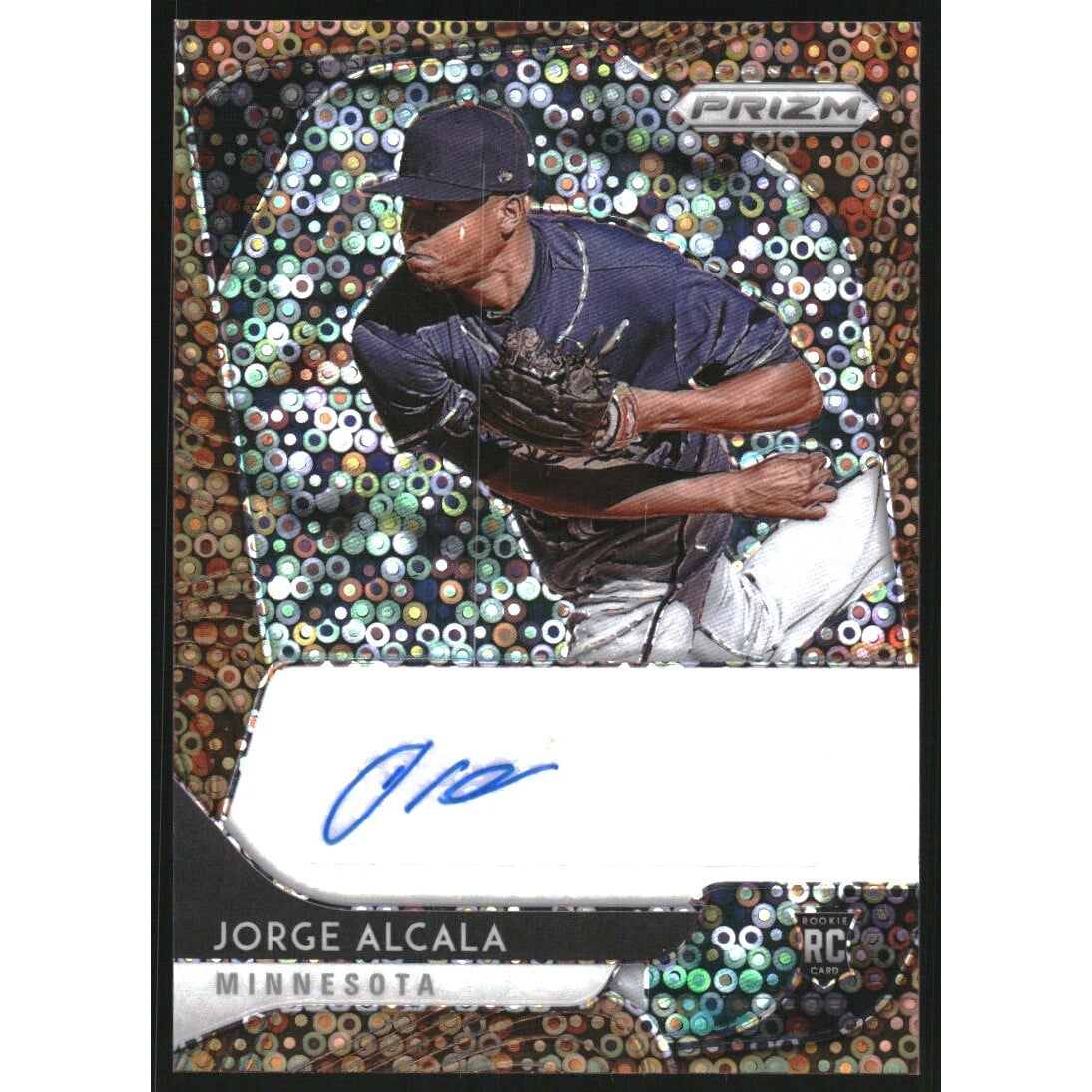 2020 Panini Prizm Rookie Autographs Prizms Bronze Donut Circles #89 Jorge Alcala/25. rookie card picture