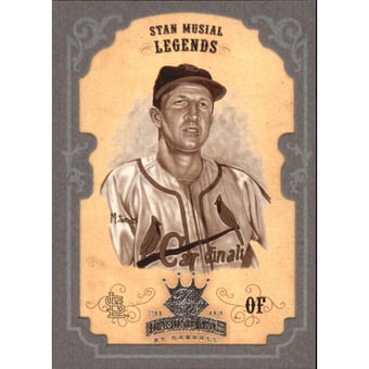 2004 Diamond Kings Framed Silver Sepia #173 Stan Musial LGD
