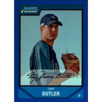 2007 Bowman Chrome Prospects Blue Refractors #BC156 Tony Butler