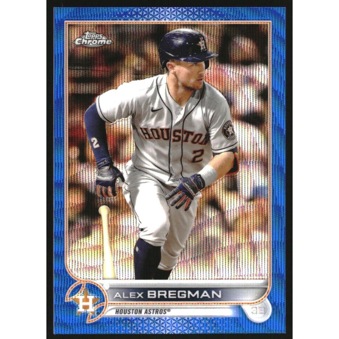 2022 Topps Chrome Blue Wave Refractors #141 Alex Bregman. rookie card picture