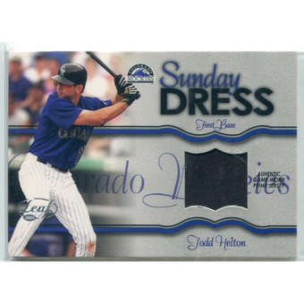 2004 Leaf Sunday Dress Jerseys Prime #7 Todd Helton