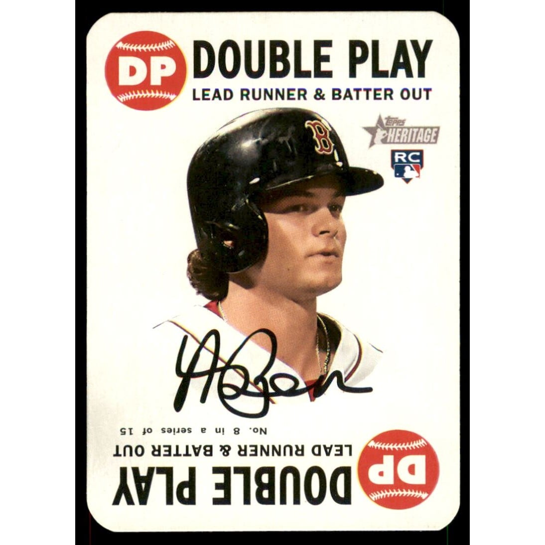 2017 Topps Heritage Topps Game Rookies #8 Andrew Benintendi. rookie card picture