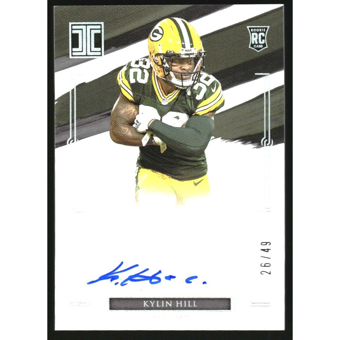 2021 Panini Impeccable Silver #164 Kylin Hill AU. rookie card picture