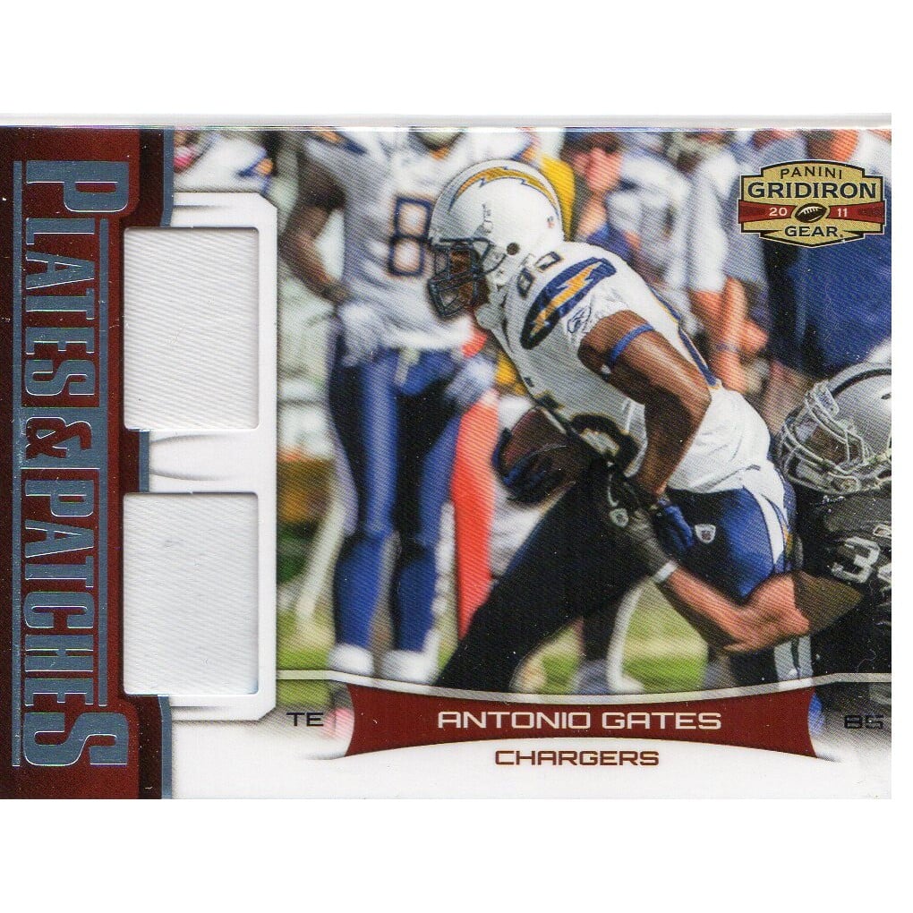 2011 Panini Gridiron Gear Plates and Patches #3 Antonio Gates/100. rookie card picture