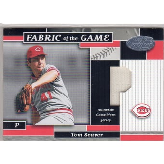 2002 Leaf Certified Fabric of the Game #73PS Tom Seaver Reds/25