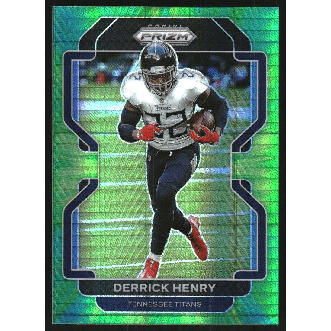2021 Panini Prizm Prizms Hyper #4 Derrick Henry. rookie card picture