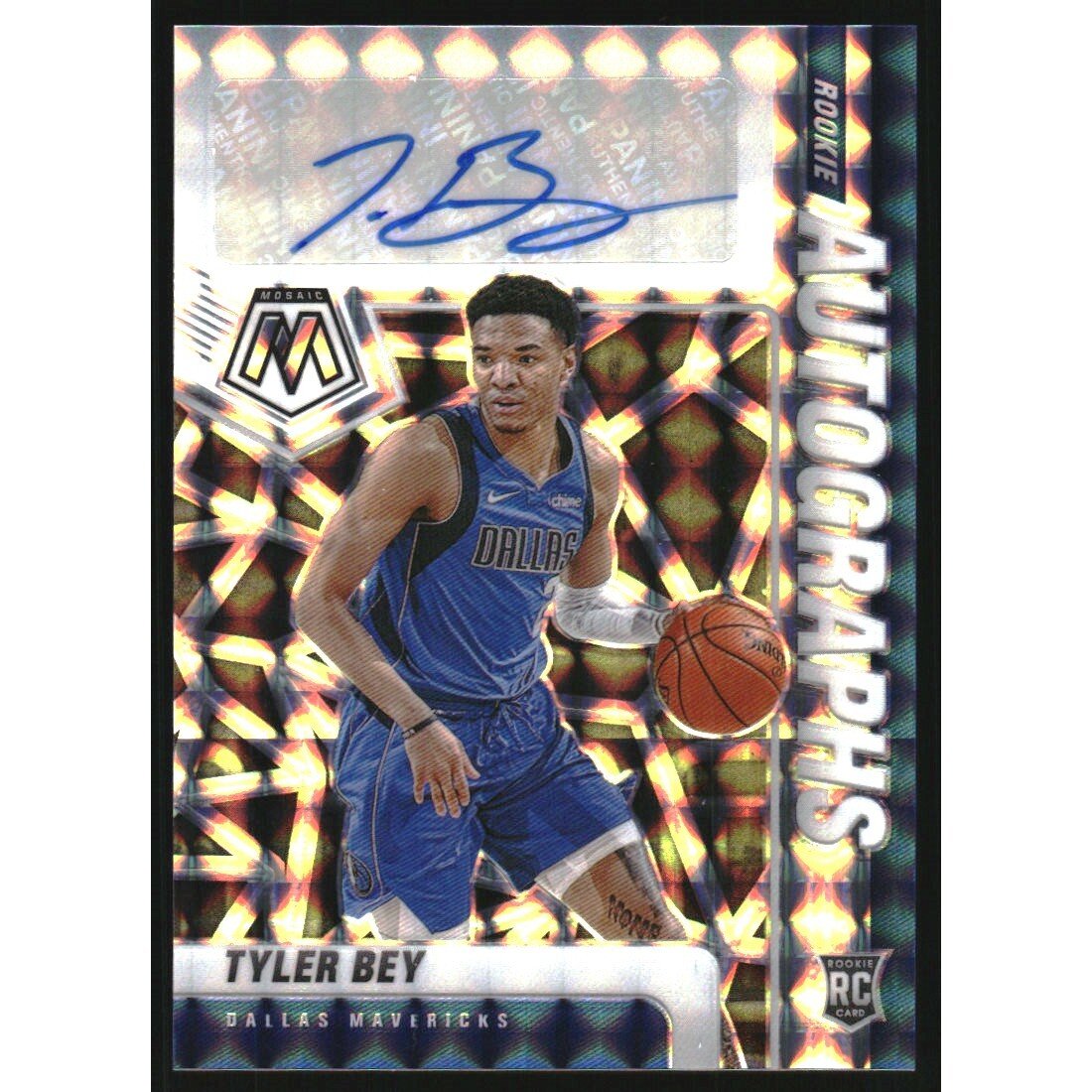 2020-21 Panini Mosaic Rookie Autographs Mosaic #8 Tyler Bey. rookie card picture