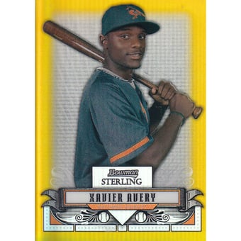 2008 Bowman Sterling Prospects Gold Refractors #XA Xavier Avery