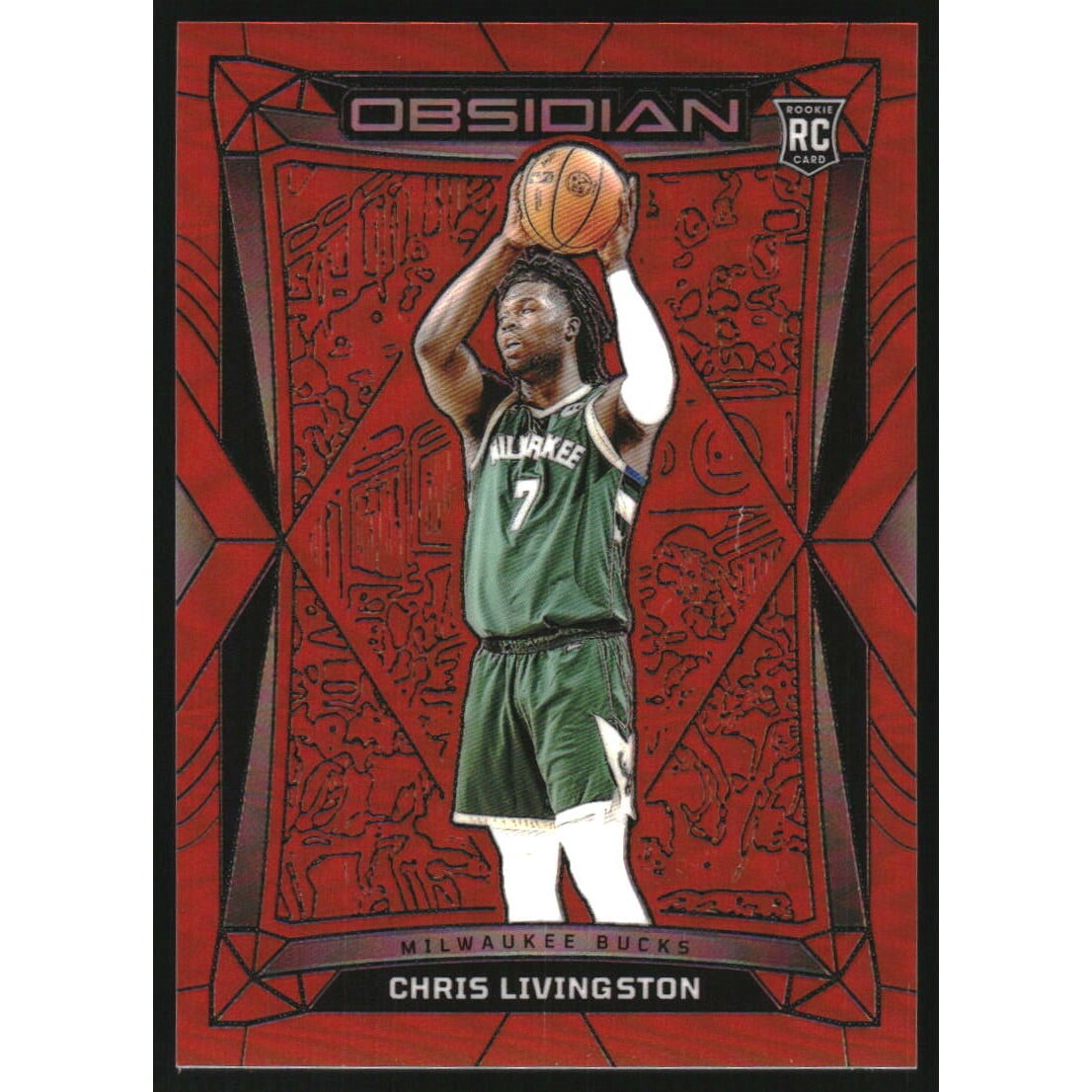 2023-24 Panini Obsidian Electric Etch Orange Flood #60 Chris Livingston. rookie card picture