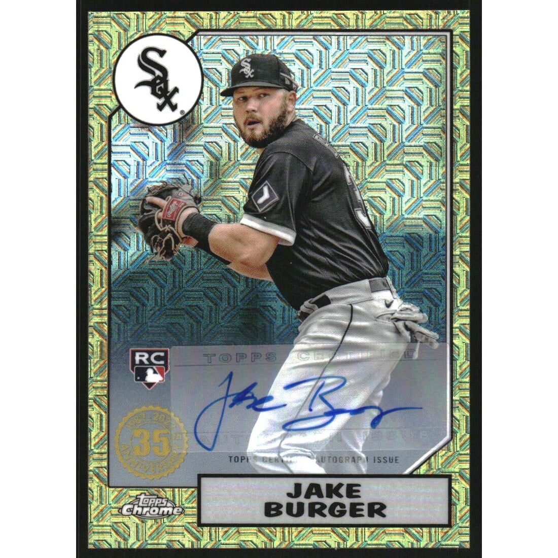 2022 Topps '87 Topps Silver Pack Chrome Autographs #T87C93 Jake Burger/299. rookie card picture