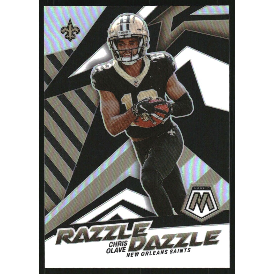 2022 Panini Mosaic Razzle Dazzle #27 Chris Olave. rookie card picture