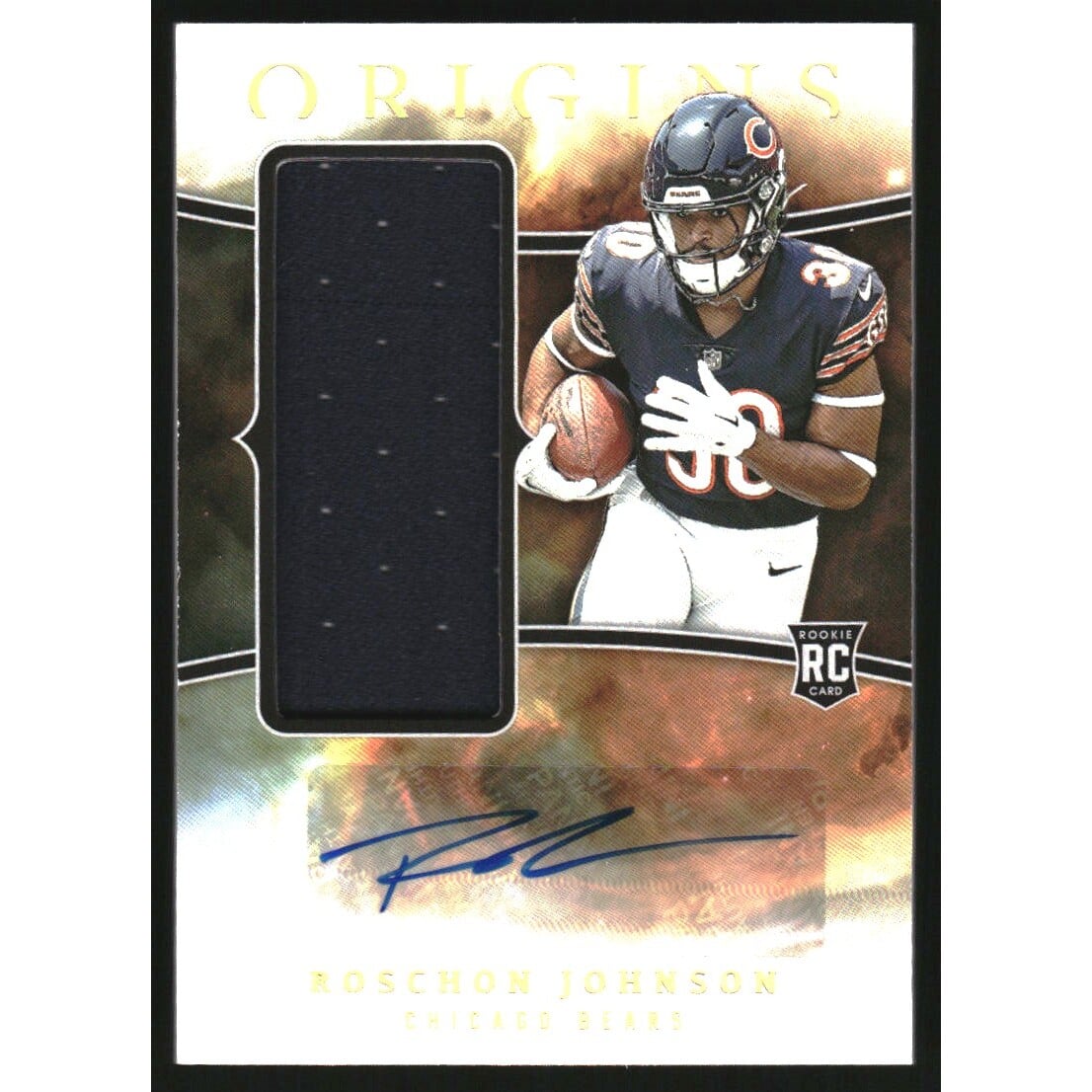 2023 Panini Origins Rookie Jumbo Jersey Autographs #32 Roschon Johnson. rookie card picture