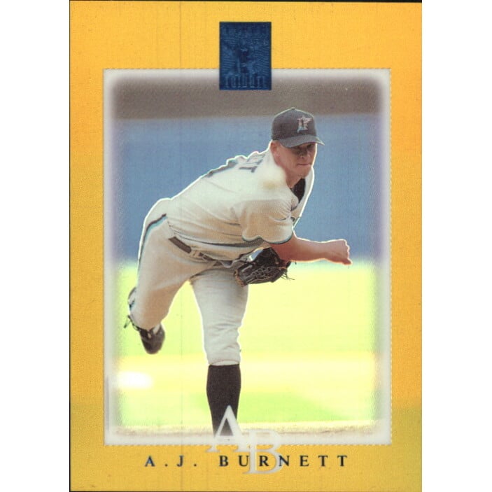 2003 Topps Tribute Contemporary Gold #21 A.J. Burnett. rookie card picture