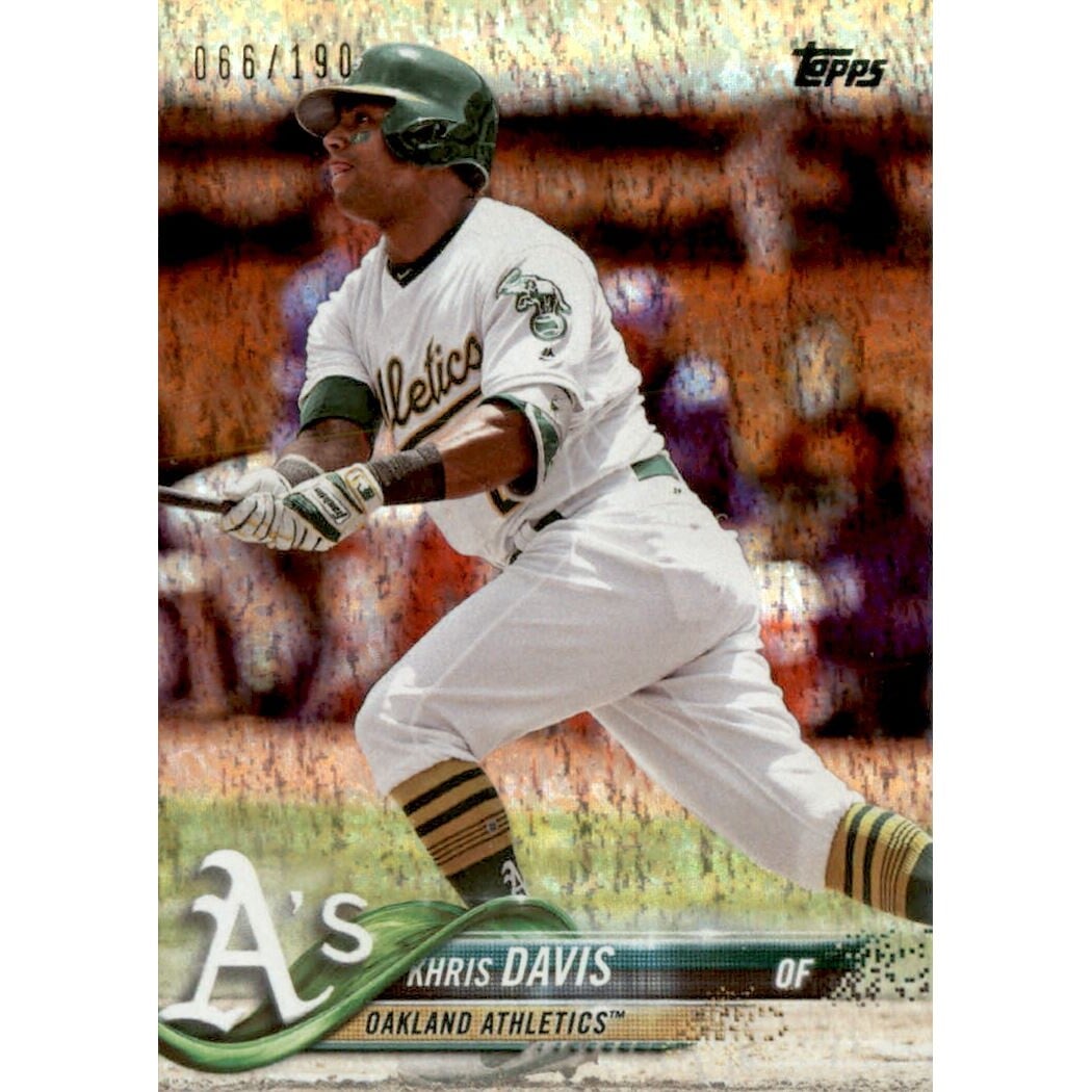 2018 Topps Factory Set Foilboard #325 Khris Davis. rookie card picture
