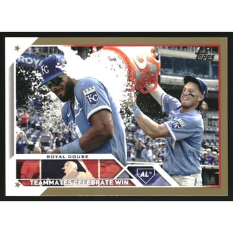 2023 Topps Gold #334 Royal Douse/Bobby Witt Jr./MJ Melendez