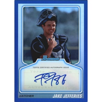 2010 Bowman Draft Prospect Autographs Blue #JJ Jake Jefferies