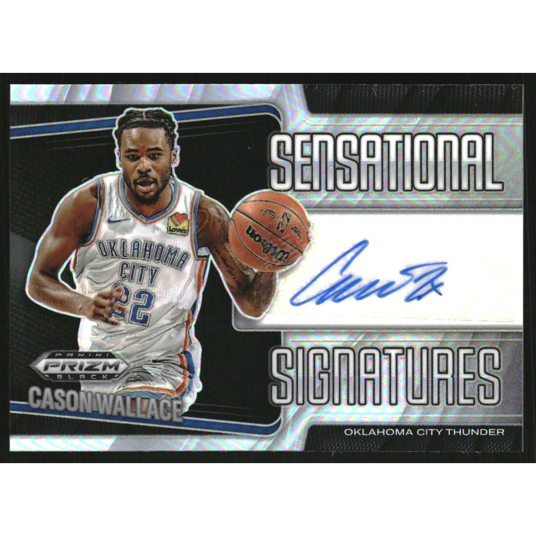 2024-25 Panini Prizm Black Sensational Signatures Prizms Silver #81 Cason Wallace. rookie card picture