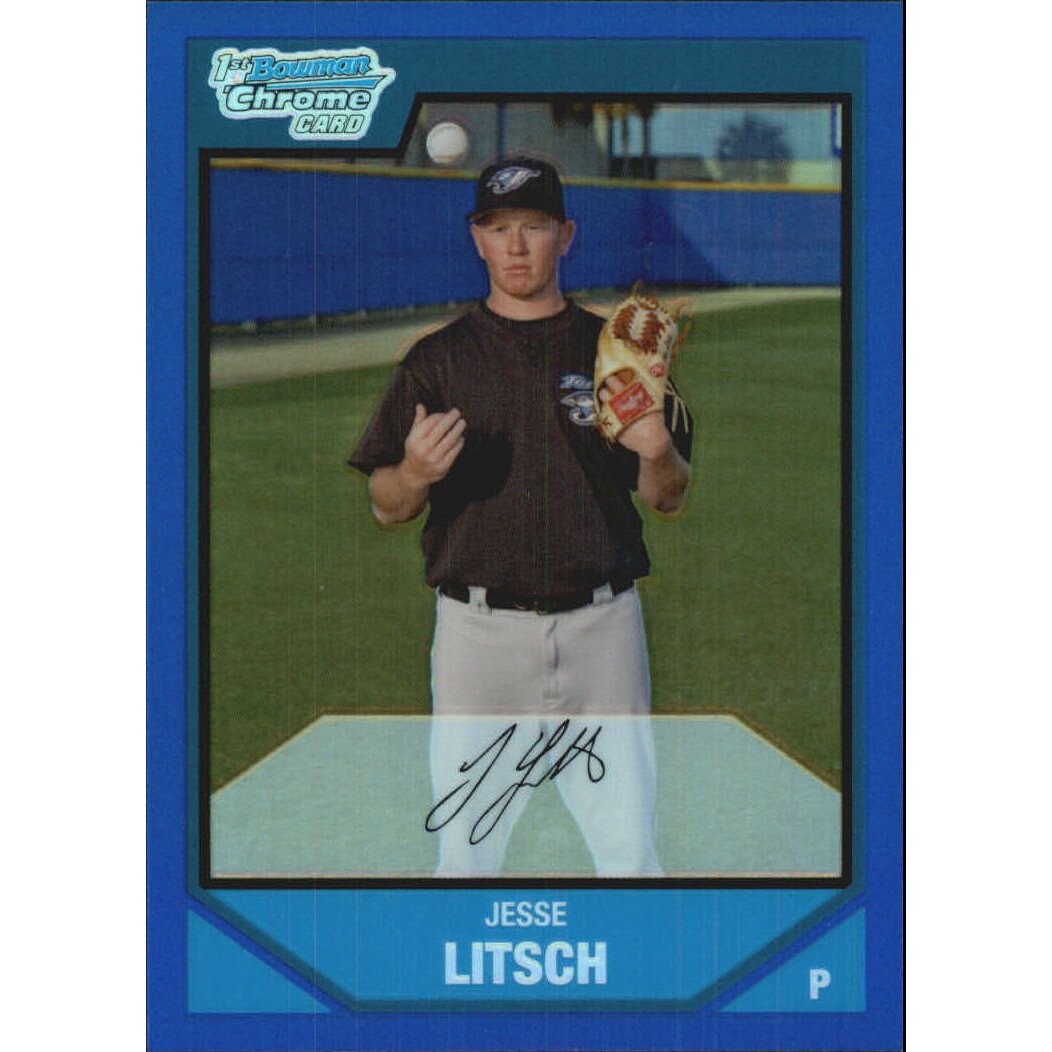 2007 Bowman Chrome Prospects Blue Refractors #BC42 Jesse Litsch. rookie card picture