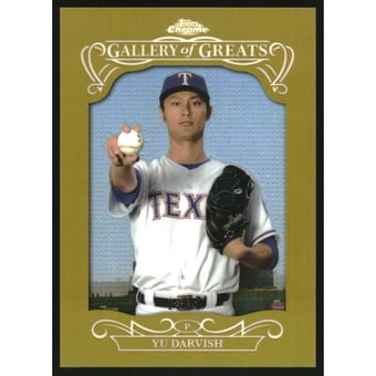2015 Topps Chrome Gallery of Greats Gold Refractors #GGR13 Yu Darvish