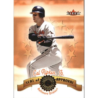 2001 Fleer Authority Seal of Approval #4 Cal Ripken
