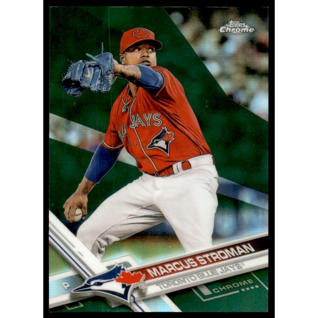 2017 Topps Chrome Green Refractors #39 Marcus Stroman. rookie card picture