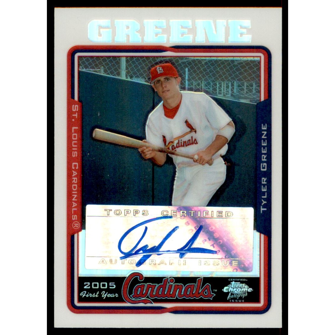 2005 Topps Chrome Update Refractors #229 Tyler Greene FY AU