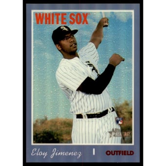 2019 Topps Heritage Chrome Purple Refractors #THC516 Eloy Jimenez