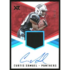2017 Panini XR Rookie Swatch Autographs Blue #27 Curtis Samuel/49