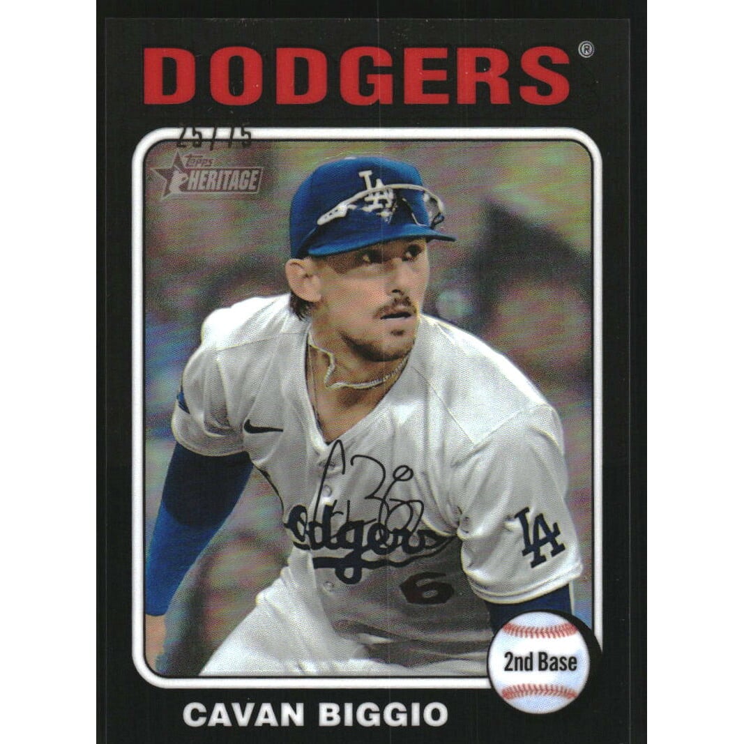 2024 Topps Heritage Chrome Black Refractors #521 Cavan Biggio HN. rookie card picture