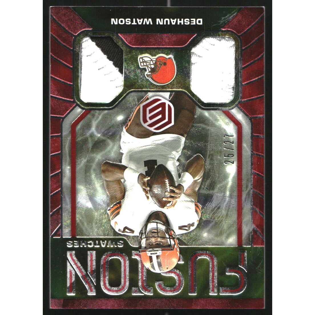 2022 Panini Elements Fusion Swatches Cobalt #10 Deshaun Watson. rookie card picture