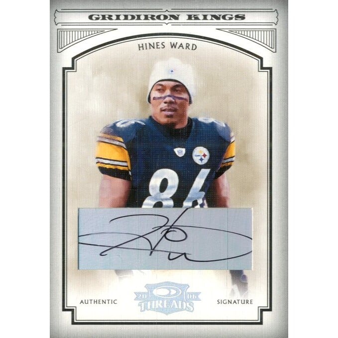 2006 Donruss Threads Pro Gridiron Kings Autographs #18 Hines Ward/10. rookie card picture