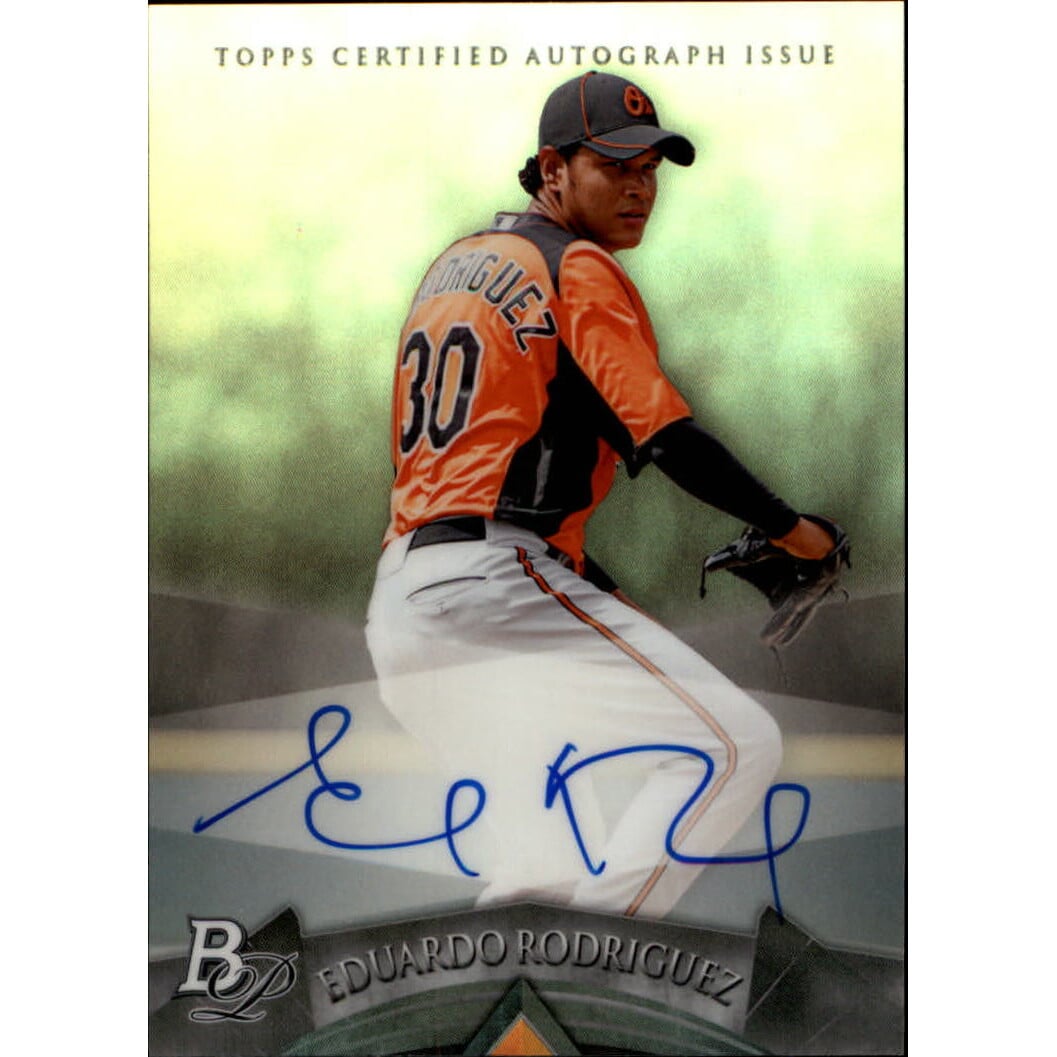 2014 Bowman Platinum Prospect Autographs #APER Eduardo Rodriguez. rookie card picture
