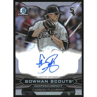 2015 Bowman Chrome Draft Scouts Fantasy Impacts Autographs #BSICF Carson Fulmer